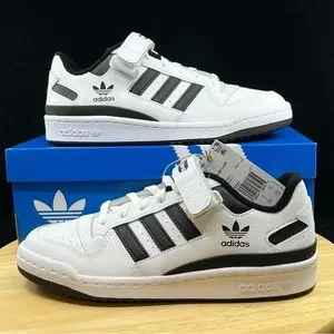 ★adidas★ Forum Row White Black FY7757 Adidas Forum Low Men's Size's Cloud White Core Black FY7757
